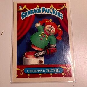 Topps 1987 Garbage Pail Kids Chopped Susie 319a Series 8 Card Puzzle H Back